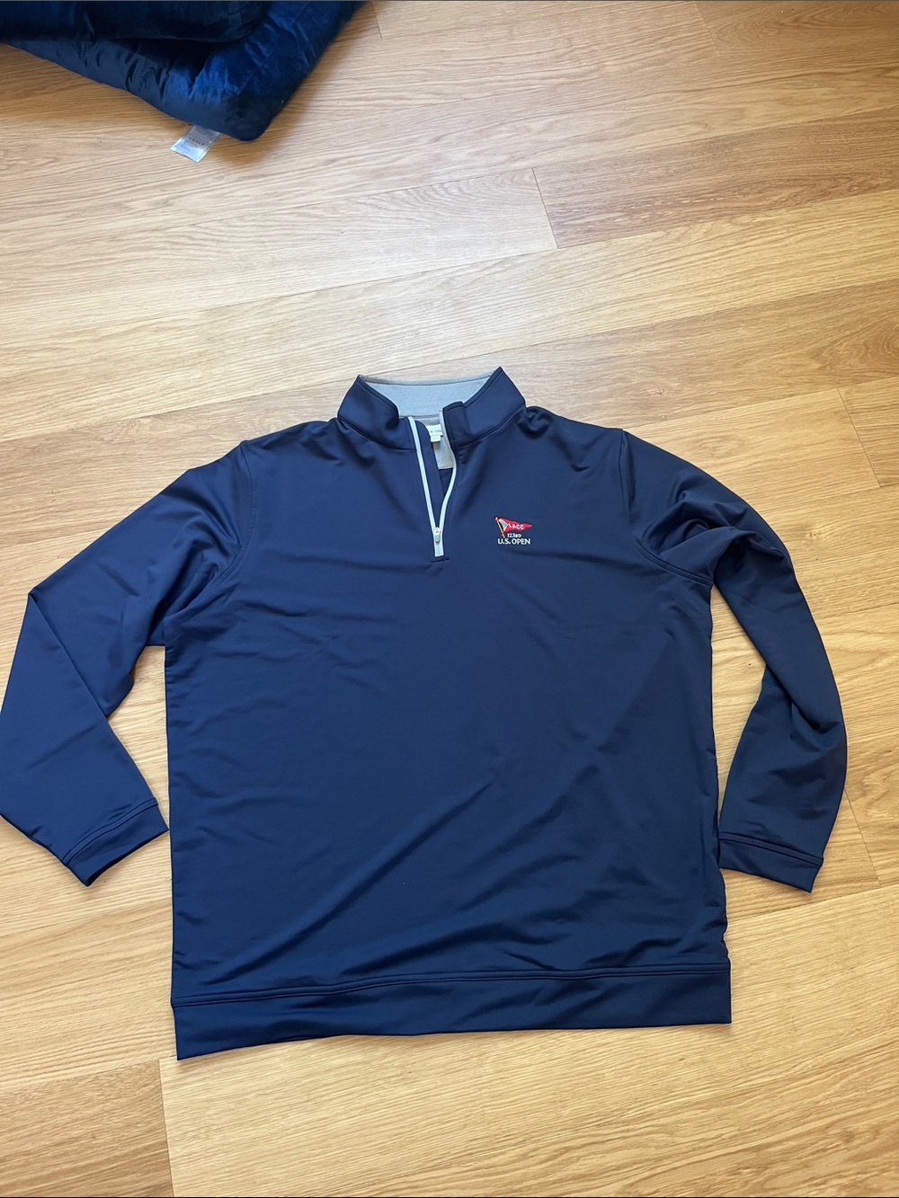 Peter Millar Men’s Perth Performance Quarter Zip-Navy with US Open Logo size XL